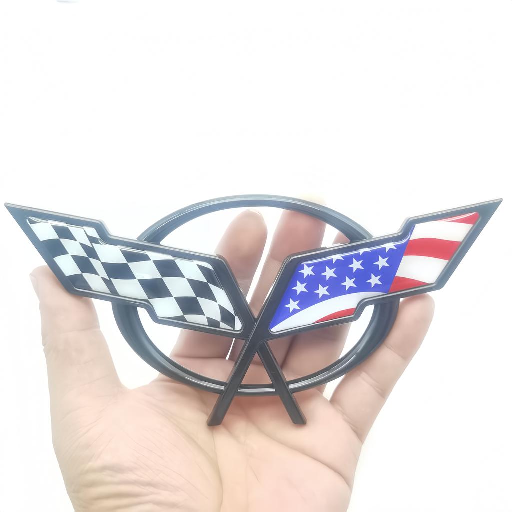 1Pc Car Front Hood/ Rear Trunk/ Side Fender Emblem Badge Sticker Decal for Corvette Camaro Cruze Malibu