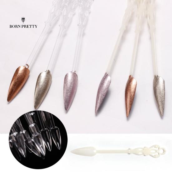 

Нежный цвет ногтей Украшения Карты Пряжка Дизайн Ультра длинная практика нейл-арта