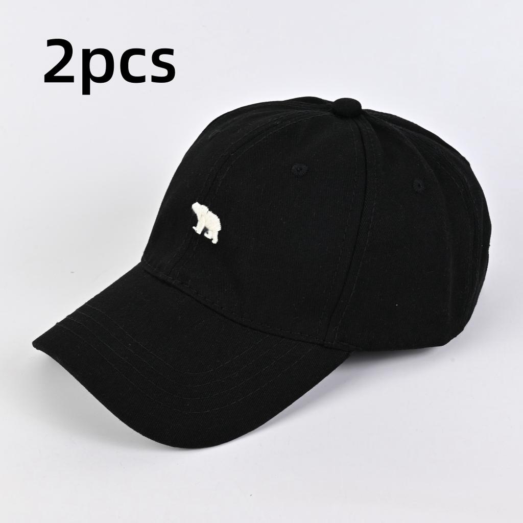 Stylish Bear Embroidered Baseball Cap Sun Protective Breathable Adjustable Ideal Casual Hat Men Women Unisex Baseball Cap