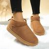 Women's Large Size Soft Sole Winter Warm Fur One Snow Boots Padded Lined Ankle Boots Non-slip Hiking Sports Cotton Boots