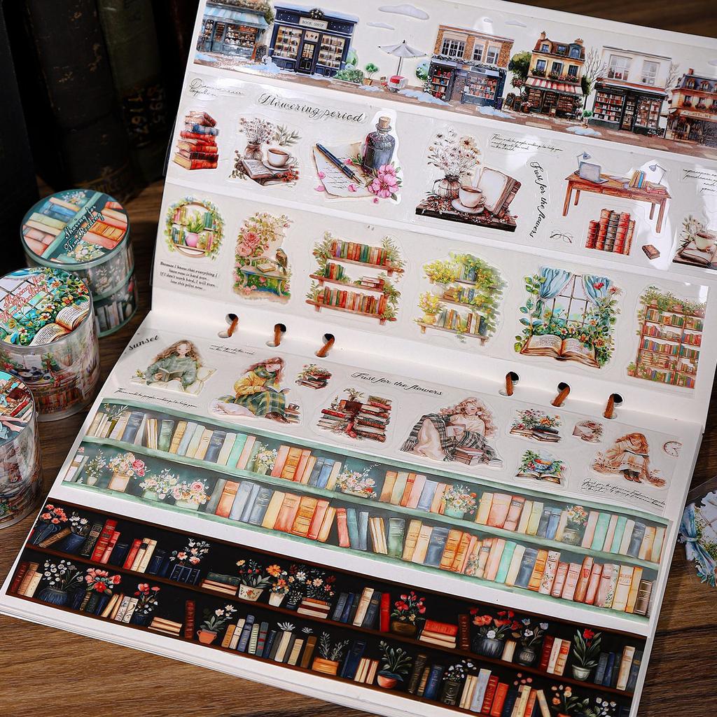 1pcs DIY Decoration Adhesive Tapes Japanese Reading Time Together Washi Tapes Masking Tapes Stickers Stationery