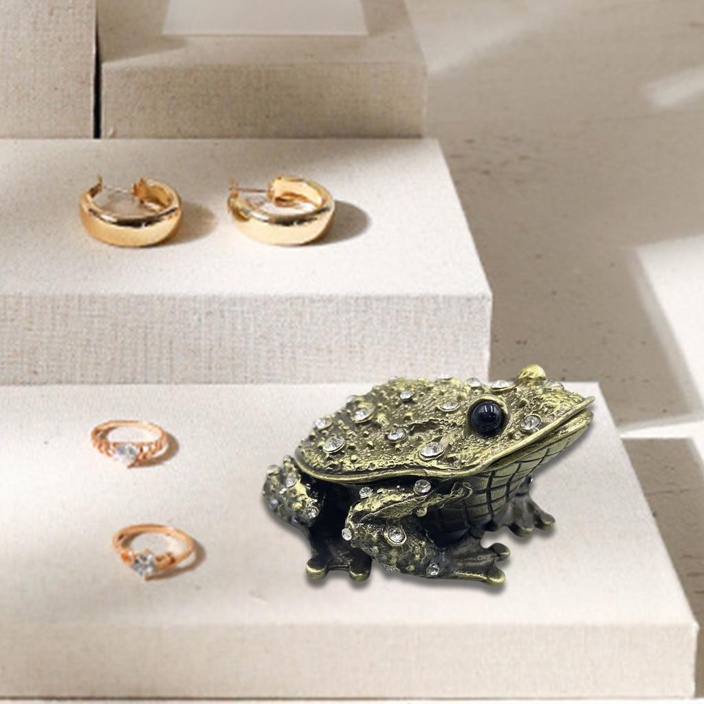 Heart/Butterfly Trinket Box Enamel Hand Painted Hinged Jewelry Box Ring Earrings Jewelry Organizer Figurines Collectible