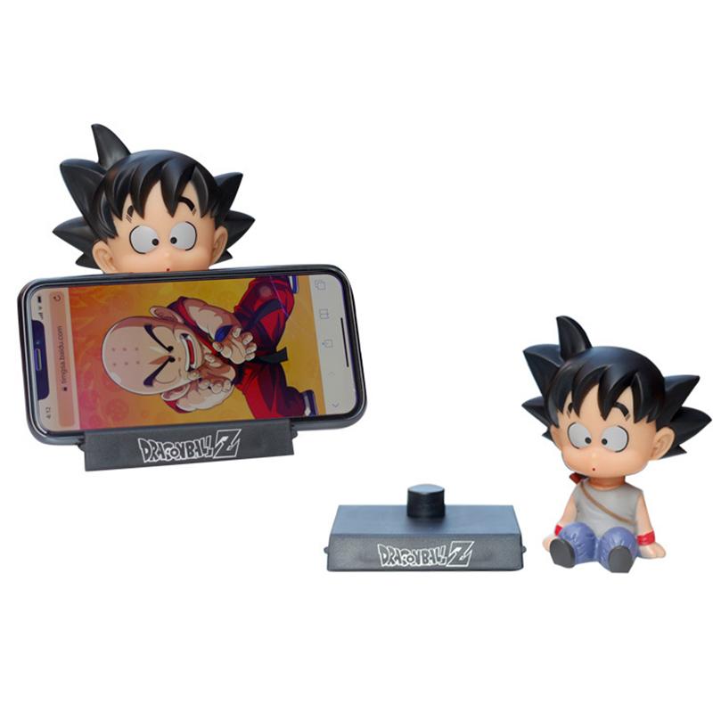 Dragon Ball Goku Kuririn Shaking Head Doll Toy Model Phone Holder Car Decoration