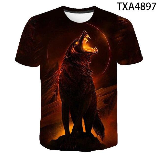 3D T Shirt Wolf New Summer Men Ladies Kids Casual Short Sleeves Fashion Print T Shirt Tops Boys Girls Kids Cool T Shirts