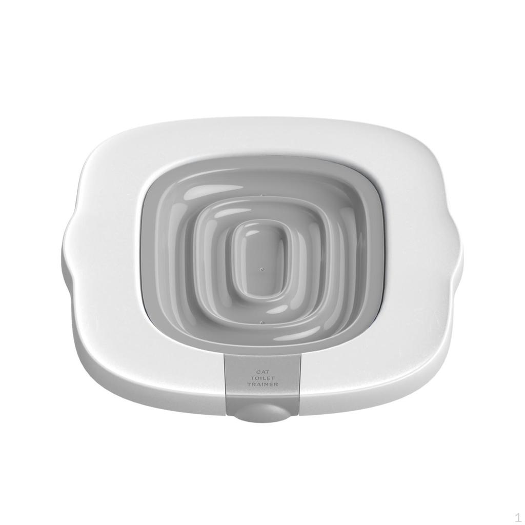 White Cat Toilet Recessed Opening Square Nested Tray Blue with 1 Inner