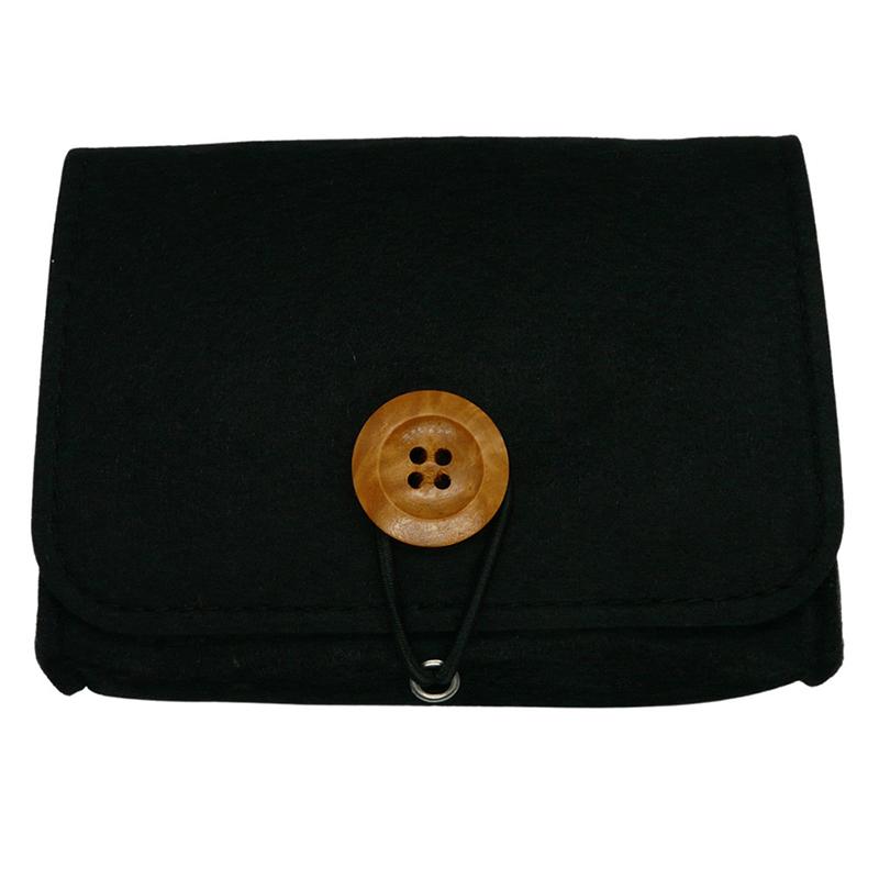 

Фетровый чехол для эфирных масел 6 отделений 10 мл Сумка для хранения Держатель для бутылочек Сумка для хранения эфирных масел для ароматерапии Дорожный органайзер чёрный