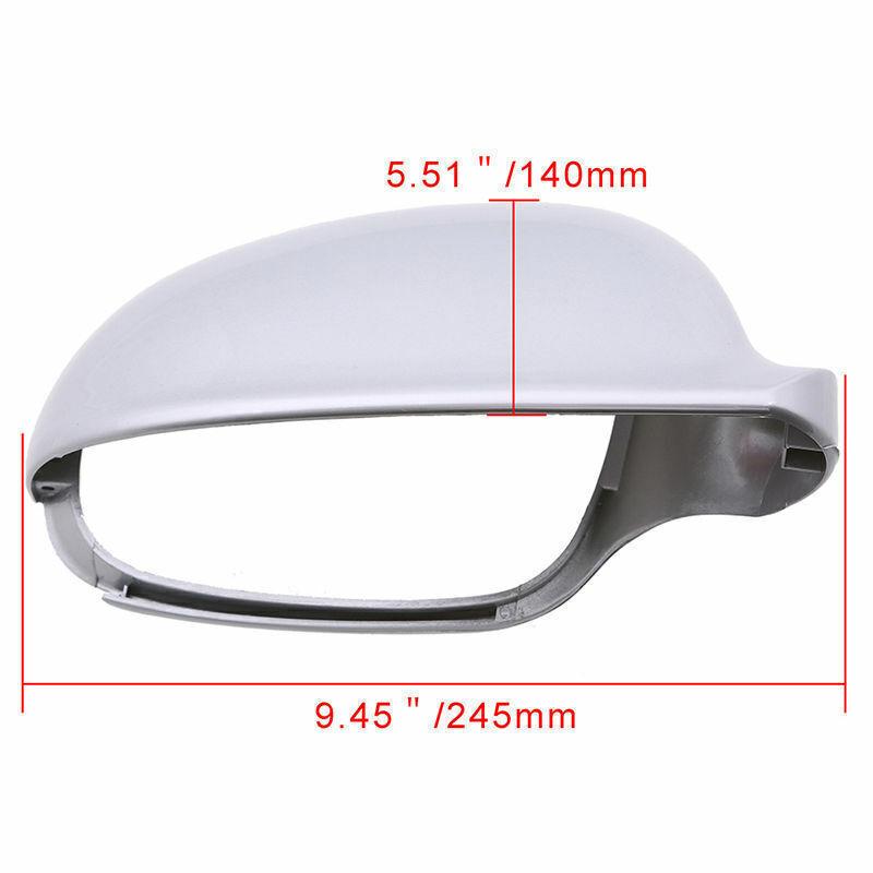 2x Silver Rearview Mirror Door Cover For VW Golf Rabbit Jetta MK5 Passenger SIDE