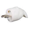 Fiche électrique mâle - ZENITECH - Coudée 16A 2P+T - Blanc - Intérieur - Plastique