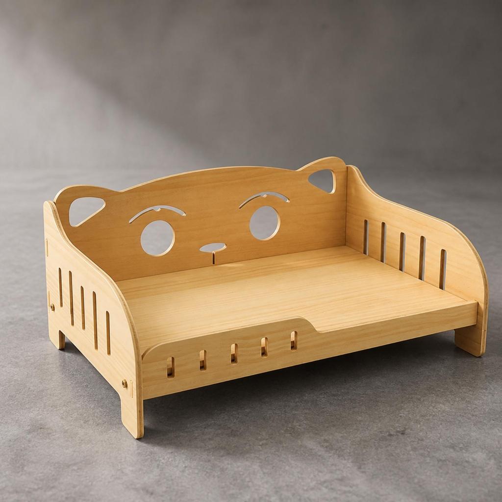 Wooden Pet Sofa Bed Wipe-Clean for Sunny Window Corner