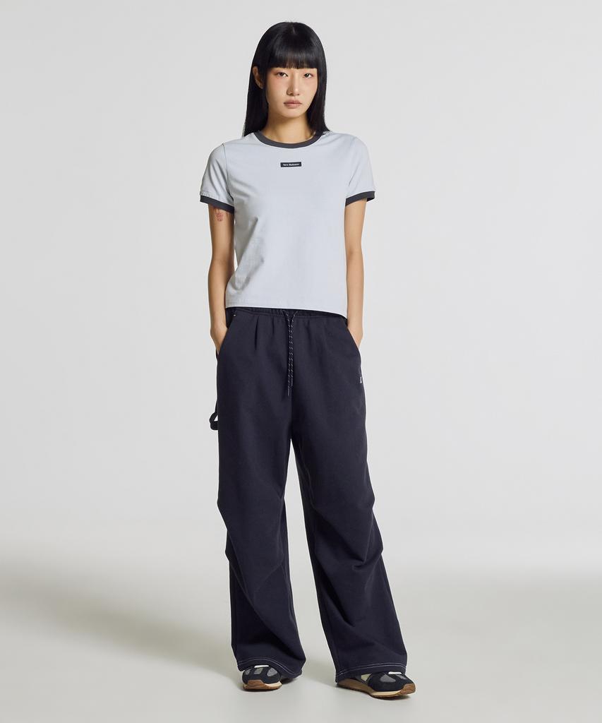Nyuballanseu Nbneg2W462 / Women Ringer Short Sleeve T-Shirt (L/Blue)
