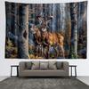 Vintage Elk Forest Tapestry Wall Hanging Hippie Bohemian Minimalist Art Landscape Dormitory Living Room Home Decor
