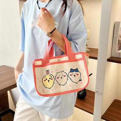 Canvas Bag Women 2025 High-value Cartoon Hand Bag Bento Bag Going Out Large-capacity Multi-functional Tote Bag