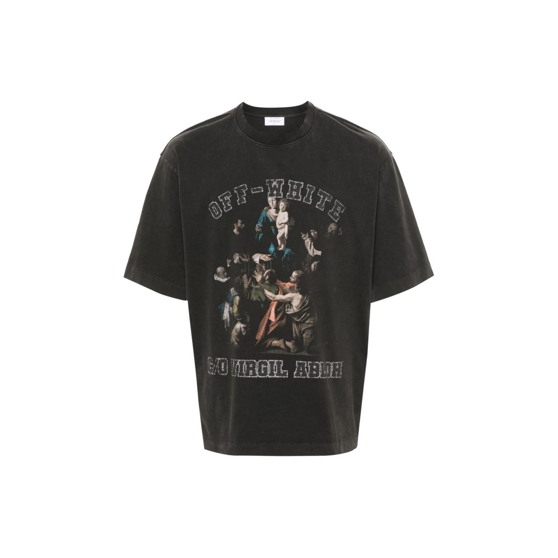 

Off-White Черные мужские топы с короткими рукавами Mary Skate OMAA120S24JER0061001 M