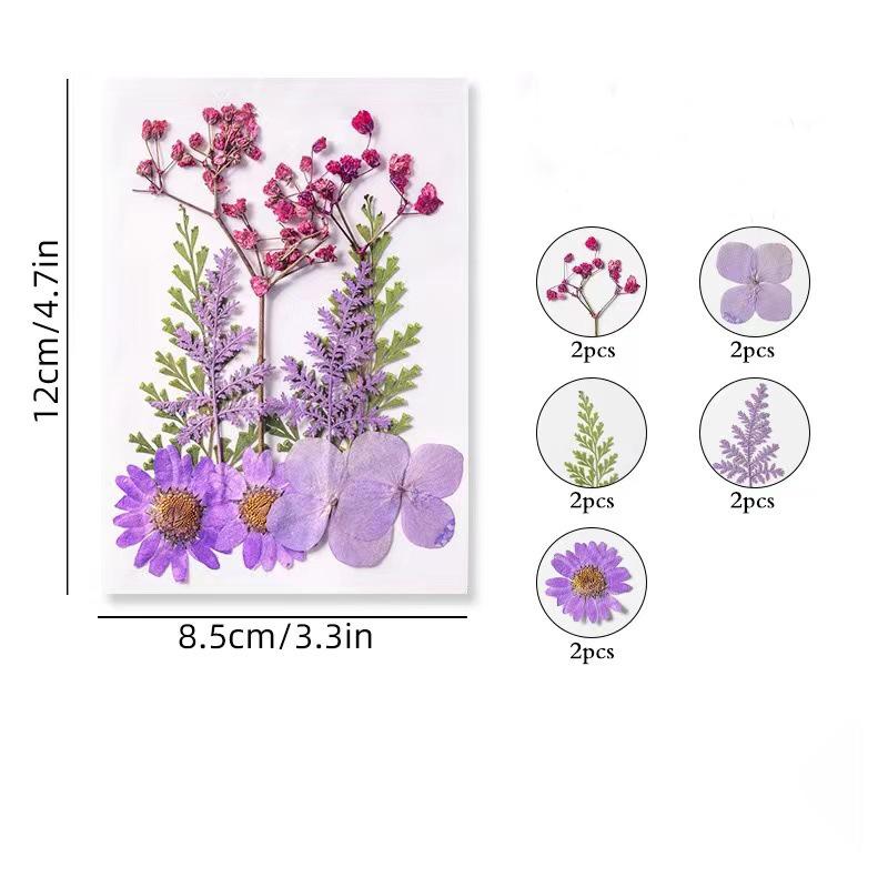 DIY Transparent Bottle Embossed Sticker Bag Student Made Herbarium Clip And Stick Handmade Creative Dry Flower Bookmark