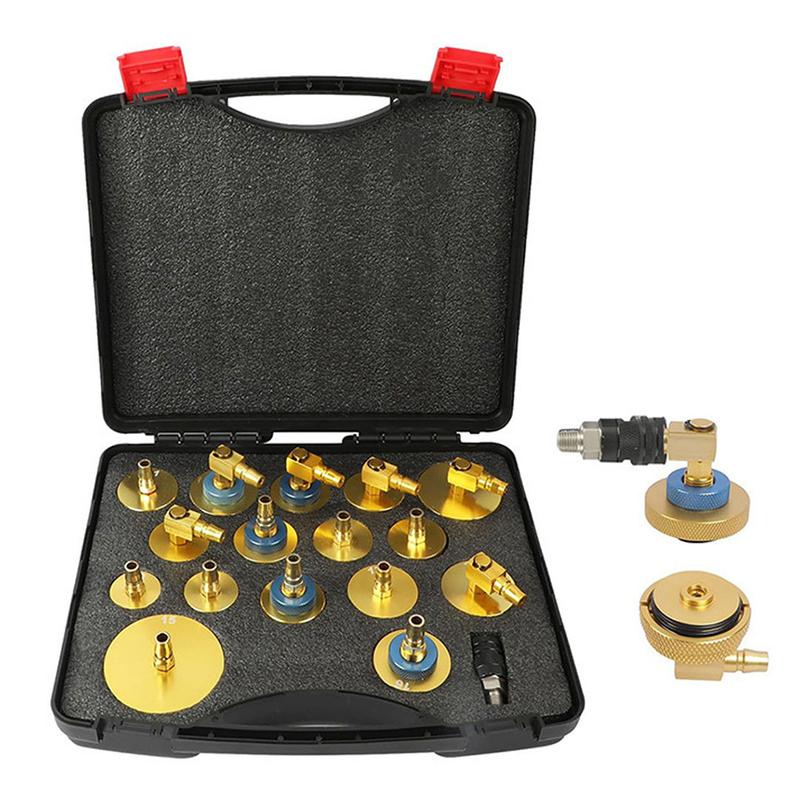 17pcs/Set Automobile Brake Oil Exchanger Adapter Tool Kits Pulsating Brake Oil Exchanger Connector Auto Repair Tools