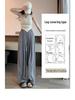 High-Waisted Drapey Women's Slimming Wide-Leg Floor-Length Summer Pants