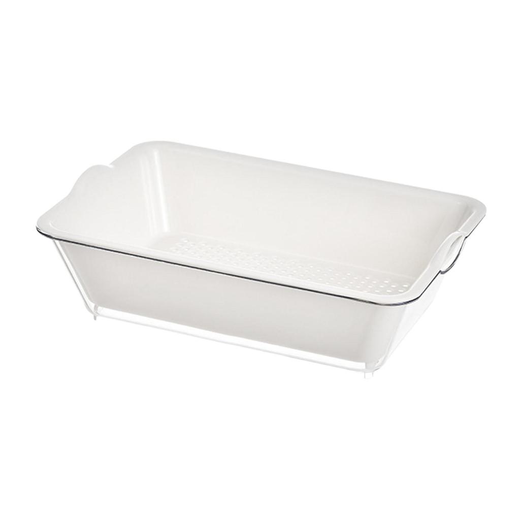 Drain Basin and Basket, Pasta Strainer, Colander Bowl Set for Spaghetti Vegetables Cleaning
