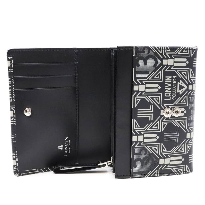 Lanvin Collection 135th Anniversary Wallet Black Bi-fold 65-6090 Women's