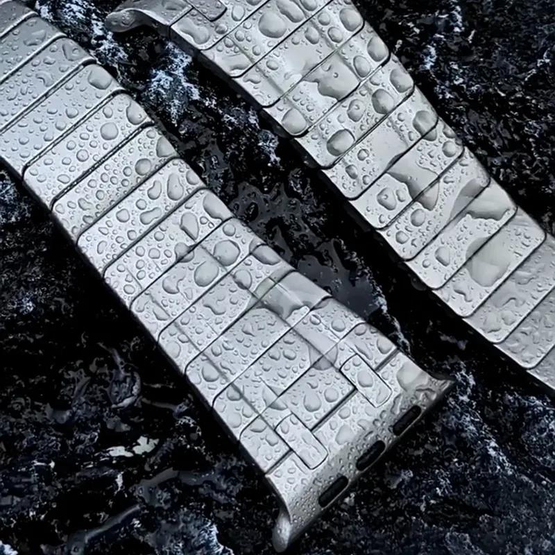 Magnetic Stainless Steel Band for Apple Watch 46mm 49mm 45mm 44mm Men Metal Link Bracelet for iWatch Series 10 9 8 7 6 5 Se Ultra 1 2