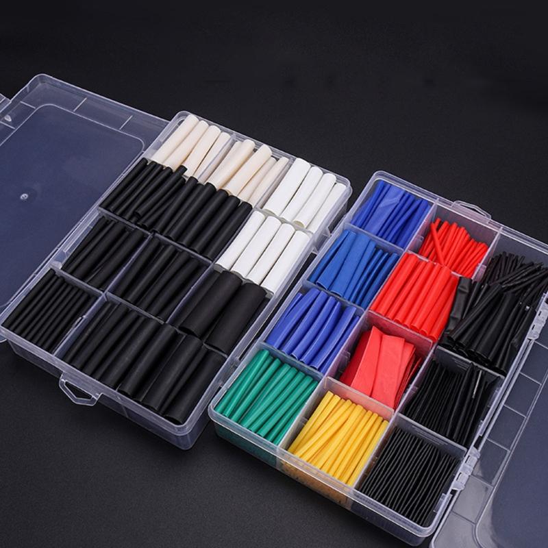 530/800Pcs Heat Shrink Tube Set Insulation Sleeving Wire Shrink Wrap for Wire Repairs Soldering Automotive Wiring