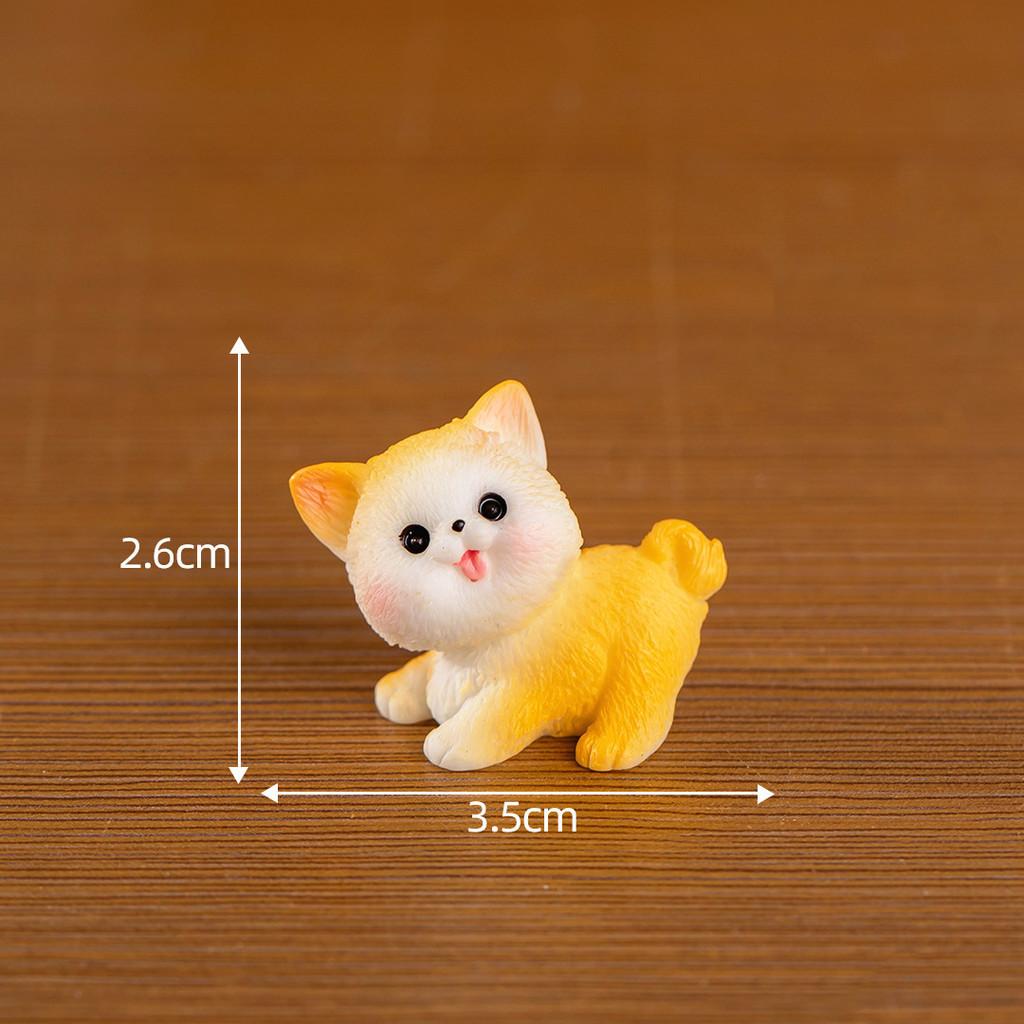Cute Resin Dog Figurine Collection Miniature Office Desk Decor Blind Box Set