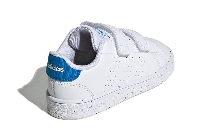 Adidas Neo ADVANTAGE Advancourt Anti Slip Wear Resistant Low Top Skateboard Shoes White Blue Infant And Toddler GW6498