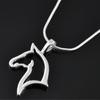 Trendy Cute Heart Horse Pendant Necklace For Women Men Dainty Silver Color Lovely Animal Horse Clavicle Chain Party Jewelry Gift