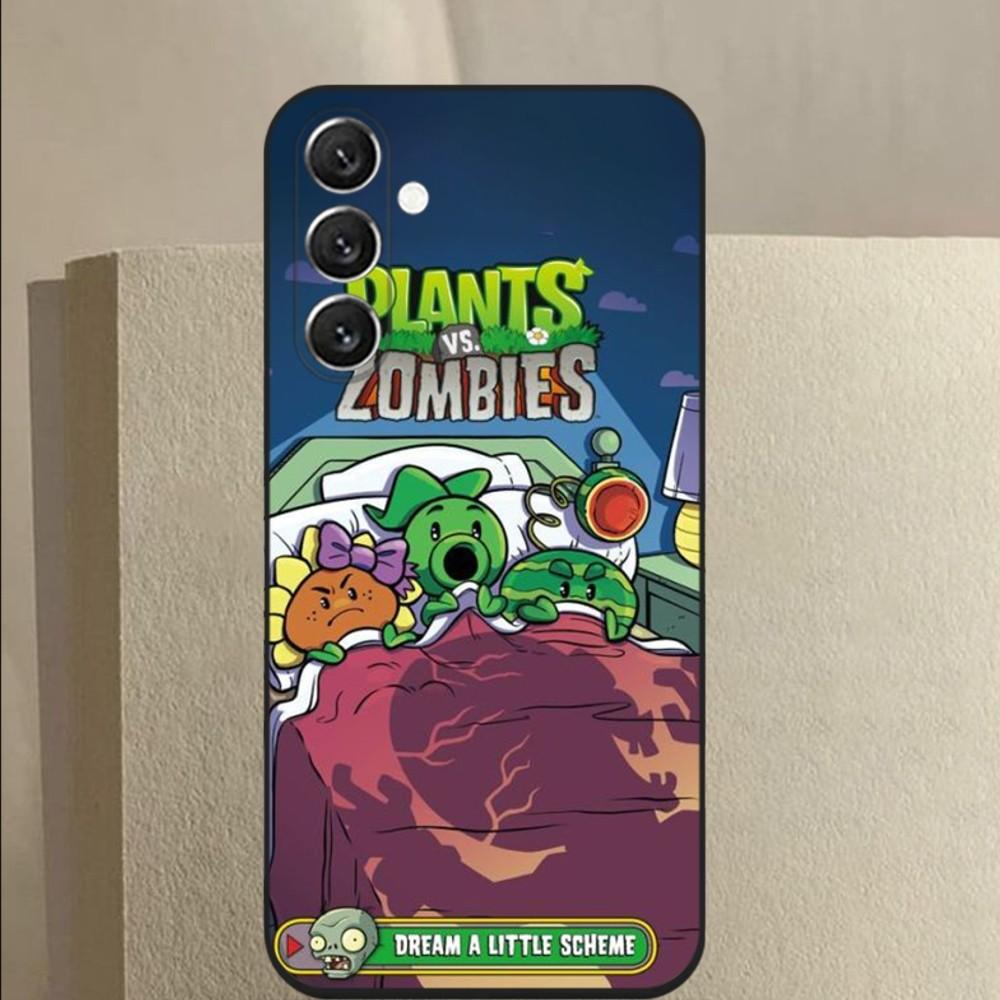 Plants vs Game Z-Zombies Telefoonhoesje Voor Samsung Galaxy A13,A21s,A22,A31,A32,A52,A53,A71,A80,A91 Zachte Zwarte Cover