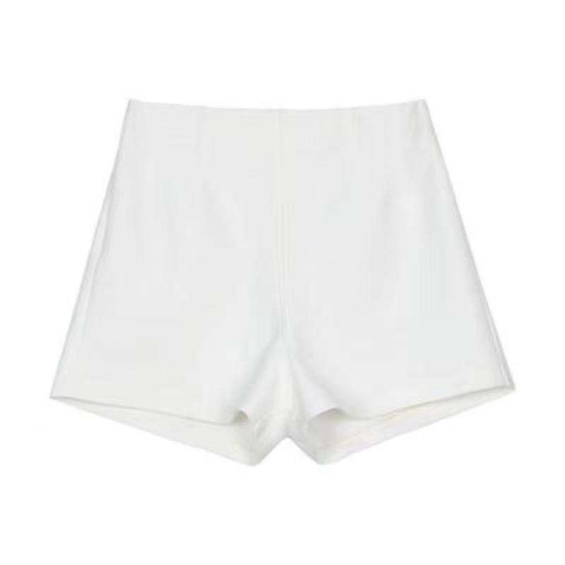 Black suit shorts women's summer wear high waist A word tight elastic anti-light safety leggings hot pants