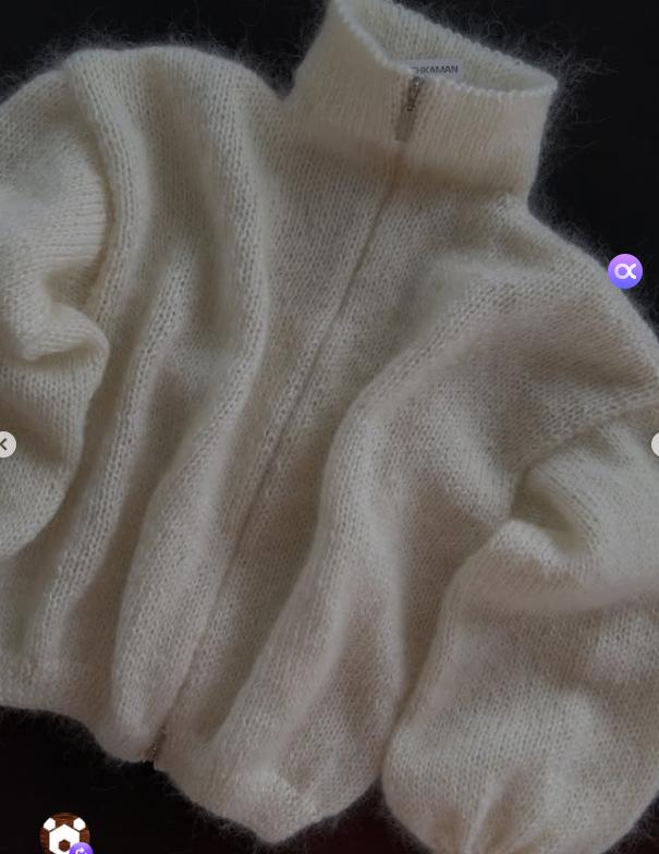 2026 Autumn/Winter Women's White High Neck Zipper Knit Sweater - Loose Fit Solid Color Pullover