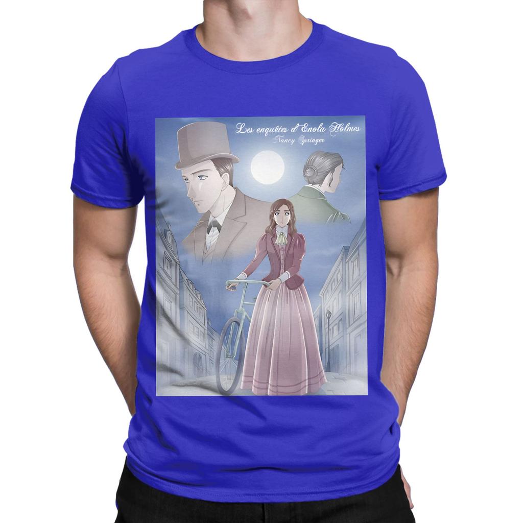 Die Enola Holmes Mysteries Malerei Blau Lustig 100% Baumwolle T-Shirt Die Enola Holmes Mysteries T-Shirts Oberteile Für Unisex