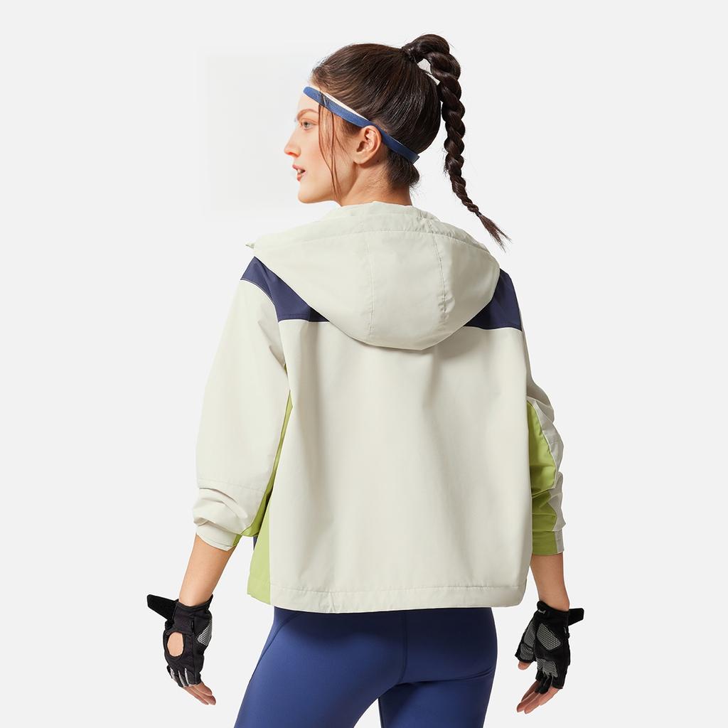 Li-Ning Comfortable Casual Loose Color Block Simple Hooded Jacket Women Jackets Silver-Birch-Gray Fresh-Moss-Green Deep-Pea-Blue AFDV054-8