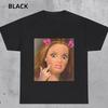 Funny Doll Face Graphic Tee Vintage Meme T-Shirt Mens Womens Unisex S-3XL