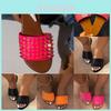 Stylish Women Sandals Casual Flat Rivet Design Slip-on Beach Shoes For Comfort