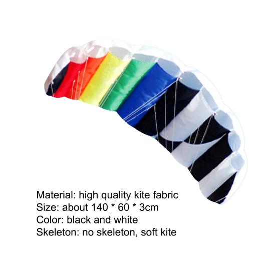 Flying Kite Beautiful Tear-resistant 1.4M Rainbow Dual Line Rainbow Power Kites for Entertainment