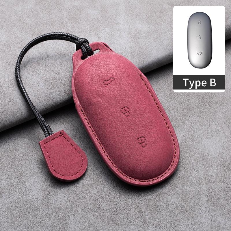 Sheepskin Car Key Case for LEADING IDEAL Lixiang L7 L8 L9 ONE 2025 2025 Li Auto Smart Remote Cover Keychain Shell Accessories