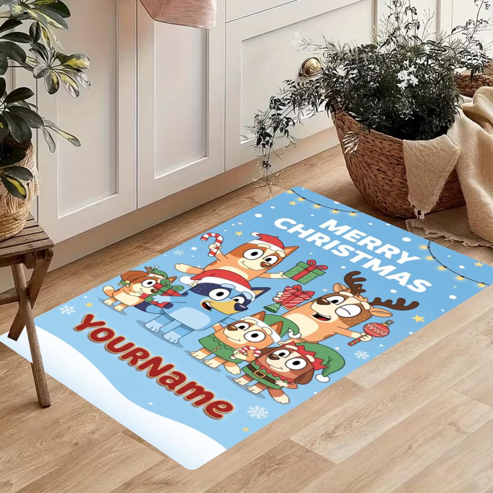 Bluey Customize Your Name Kitchen Rug Runner Rug Laundry Mat Hallway Entryway The Best Gift Choice