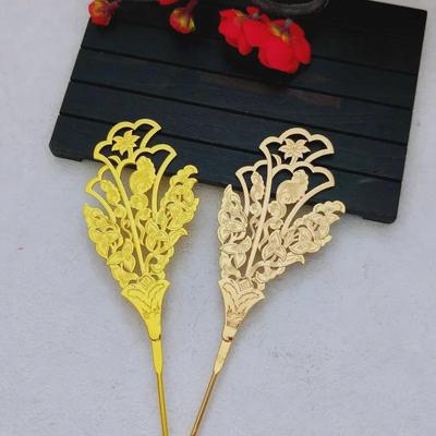 Yizhan Doppelseitiger DIY Haarnadel im Tang-Stil Hanfu - Antiker Übergroßer Kopfschmuck