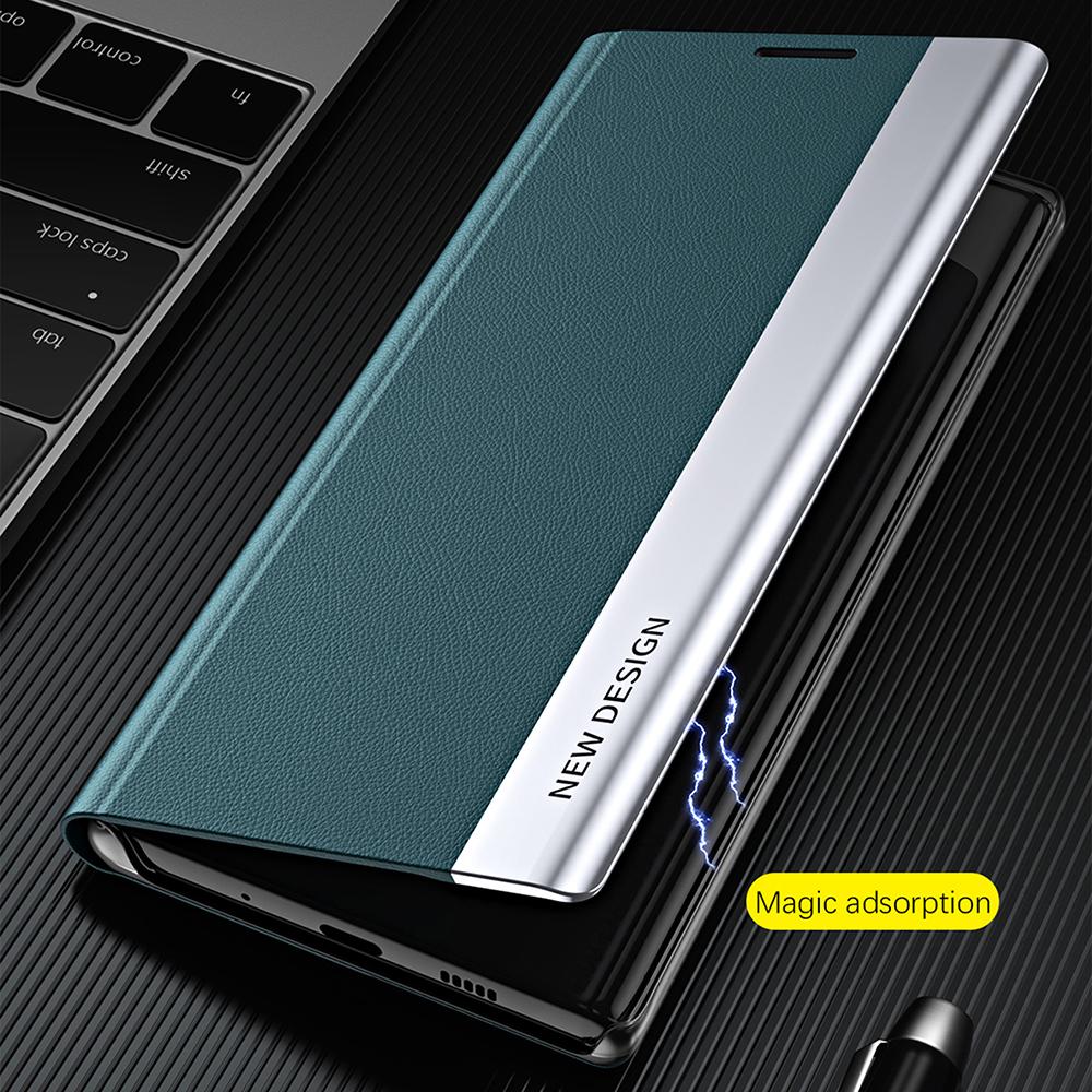 Pro iPhone 17 Pouzdro Kožený Kryt na Telefon proti Pádům se Stojanem