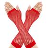 Halloween 80s Fancy Party Costume Set Lace Headband Neon Earrings Fingerless Fishnet Gloves Accessories Women Clothing Typical