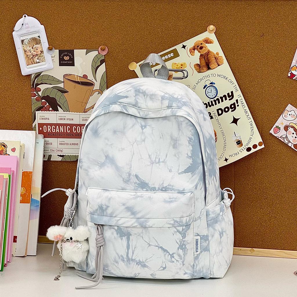 Schoolbag high value gradual change blue large capacity backpack high value student schoolbag junior high school girls high school travel backpack