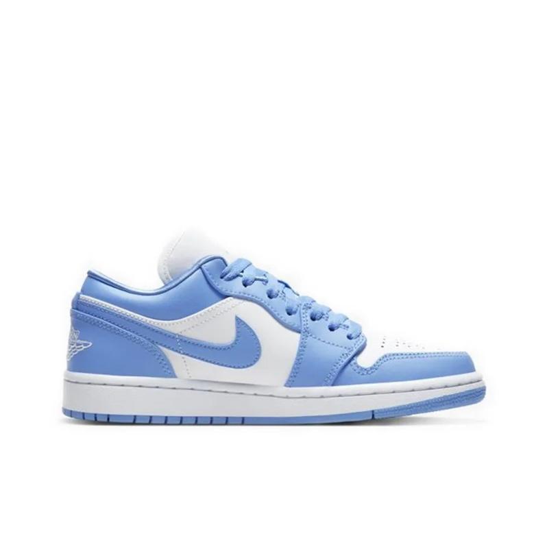 Air Jordan 1 Düşük UNC Bayan Spor Ayakkabı Mavi Üniversite-Mavi Beyaz AO9944-441