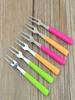 6Pcs Fruit Fork Stainless Steel Cake Dessert Forks Lovely Mini Fork Used For Cake Party Snail Fork Restaurant