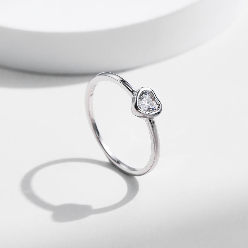 Heart Shape Cut Moissanite Solitaire Wedding Ring For Women 925 Sterling Silver D Color Wedding Band Fine Jewelry