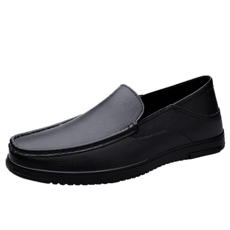 28 Men'S Shoes Leather Shoes Casual Shoes Spring And Summer Low-Top Feet Cowhide Surface Shoes One Pedal Flat-Soled Single Shoes