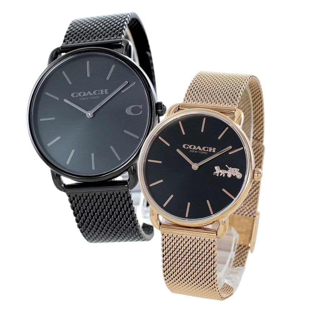 

Парний годинник для жінок Elliott Pair Watch Тонкий тонкий браслет із нержавіючої сталі Чорне рожеве золото 1460272014504384 [Coach] Чоловічий [Елемент]