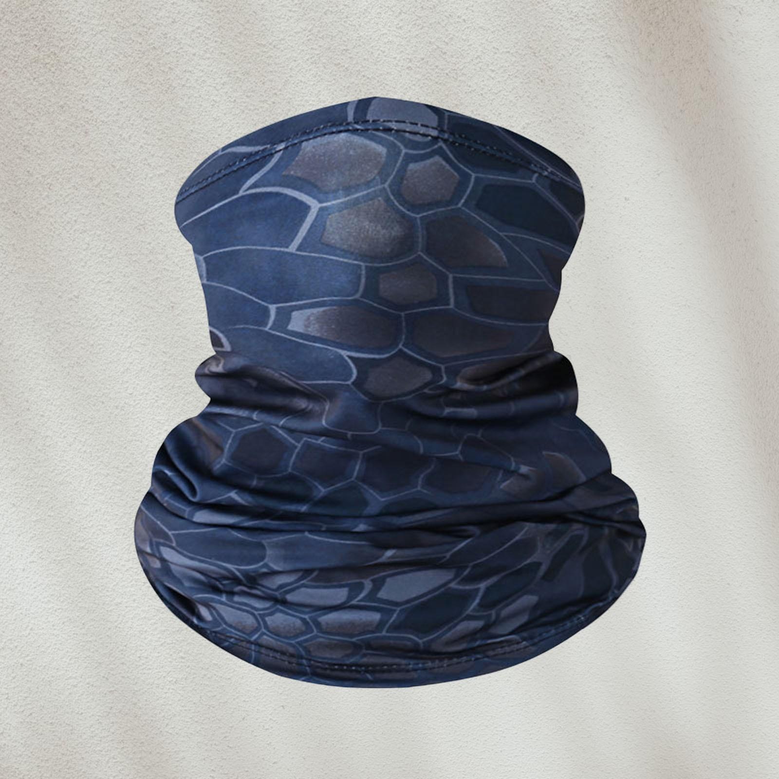 

Летняя солнцезащитная маска для езды на велосипеде, для рыбалки на открытом воздухе, для защиты от ультрафиолета, камуфляжный принт, платок на голову, солнцезащитный шейный платок One Size тёмно-синий