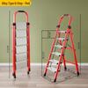 Multifunctional Carbon Steel Folding A-Frame Ladder for Indoor Use