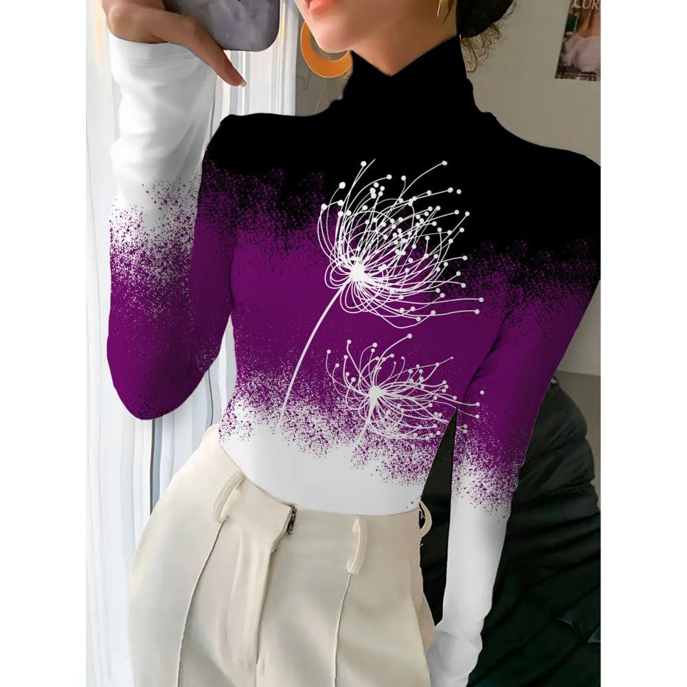 Women's Cheongsam Collar Long Sleeve T-Shirt, Regular Version, Spring and Autumn Collection