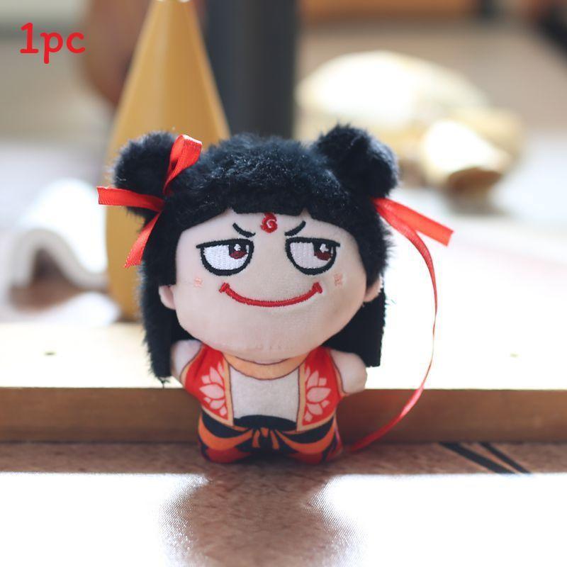 Nezha Plush Aobing Keychain Pp Cotton Stuffed Backpack Decor Gift For Kids